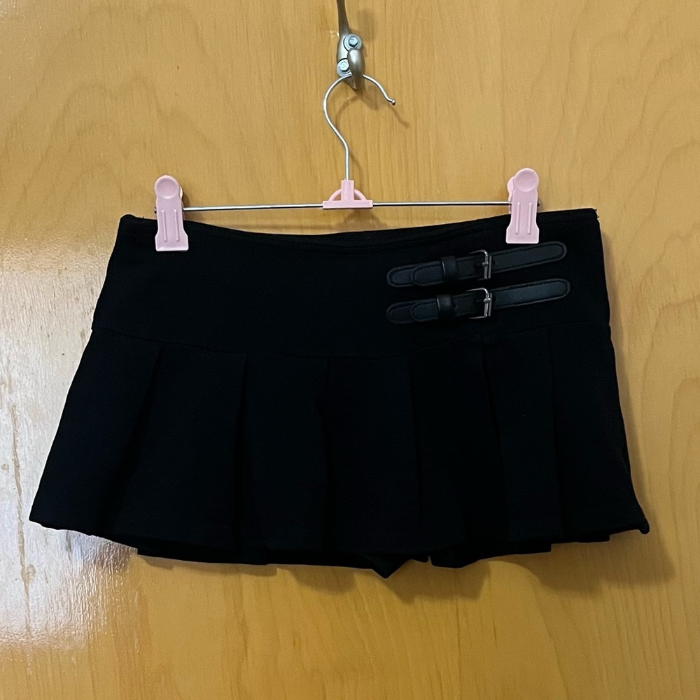 Urban Outfitters Black Pleated Kilt Micro Mini Skort